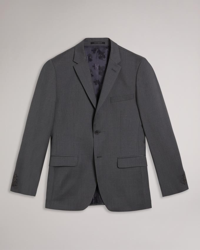 Veste Ted Baker Regular Charcoal Twill Suit Grise Homme | GBK-82001095